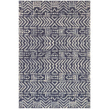 Trans-Ocean Liora Manne Cyprus Batik Transitional Indoor Hand Tufted 100% Wool Pile Rug Denim 8'3" x 11'6"