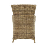 Wickerworks Rook Dining Chair with Cushion (Set of 2) in Natural Grey Kubu Rattan (Split)