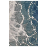 Trans-Ocean Liora Manne Corsica Water Contemporary Indoor Hand Tufted 100% Wool Rug Blue 3'6" x 5'6"
