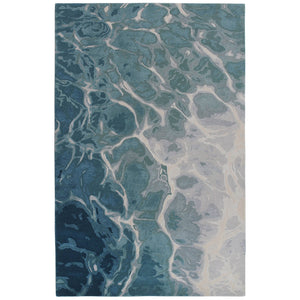 Trans-Ocean Liora Manne Corsica Water Contemporary Indoor Hand Tufted 100% Wool Rug Blue 8'3" x 11'6"