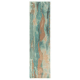 Trans-Ocean Liora Manne Corsica Waterfall Contemporary Indoor Hand Tufted 100% Wool Rug Patina 2' x 7'6"