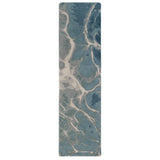 Trans-Ocean Liora Manne Corsica Water Contemporary Indoor Hand Tufted 100% Wool Rug Blue 2' x 7'6"