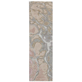 Trans-Ocean Liora Manne Corsica Water Contemporary Indoor Hand Tufted 100% Wool Rug Blush 2' x 7'6"