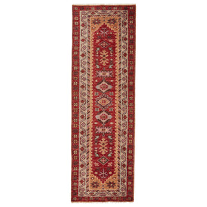 Jaipur Living Kyrie Hand-Knotted Floral Red/ Yellow Runner Rug (3'X12')