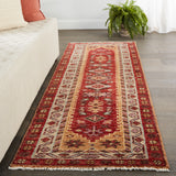 Jaipur Living Kyrie Hand-Knotted Floral Red/ Yellow Runner Rug (3'X12')