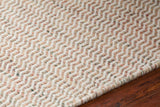 Chandra Rugs Crest 100% Wool Hand-Woven Flatweave Rug Beige/Brown 9' x 13'