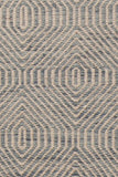 Chandra Rugs Crest 100% Wool Hand-Woven Flatweave Rug Light Blue/Beige 9' x 13'