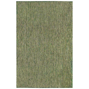 Trans-Ocean Liora Manne Carmel Texture Stripe Casual Indoor/Outdoor Power Loomed 87% Polypropylene/13% Polyester Rug Green 7'10" x 9'10"