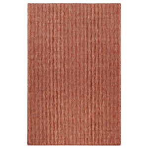 Trans-Ocean Liora Manne Carmel Texture Stripe Casual Indoor/Outdoor Power Loomed 87% Polypropylene/13% Polyester Rug Red 7'10" x 9'10"