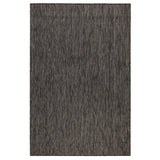 Trans-Ocean Liora Manne Carmel Texture Stripe Casual Indoor/Outdoor Power Loomed 87% Polypropylene/13% Polyester Rug Black 7'10" x 9'10"