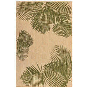 Trans-Ocean Liora Manne Carmel Palm Casual Indoor/Outdoor Power Loomed 87% Polypropylene/13% Polyester Rug Green 7'10" x 9'10"