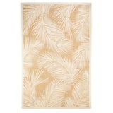 Trans-Ocean Liora Manne Carmel Fronds Casual Indoor/Outdoor Power Loomed 87% Polypropylene/13% Polyester Rug Sand 7'10" x 9'10"