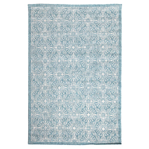Trans-Ocean Liora Manne Carmel Antique Tile Casual Indoor/Outdoor Power Loomed 87% Polypropylene/13% Polyester Rug Aqua 7'10" x 9'10"