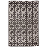 Trans-Ocean Liora Manne Carmel Tonga Tile Casual Indoor/Outdoor Power Loomed 87% Polypropylene/13% Polyester Rug Black 7'10" x 9'10"