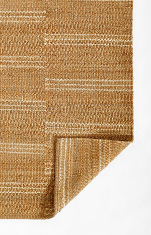 Momeni Erin Gates Crescent CRE-1 Hand Woven Contemporary Striped Indoor Area Rug Natural 10' x 14' CRESCCRE-1NATA0E0