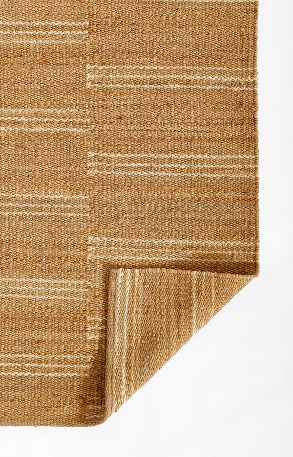 Momeni Erin Gates Crescent CRE-1 Hand Woven Contemporary Striped Indoor Area Rug Natural 10' x 14' CRESCCRE-1NATA0E0