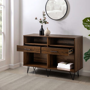 Walker Edison Croft Modern/Contemporary Hairpin Leg 2 Drawer Entry Console CRFL3KDW