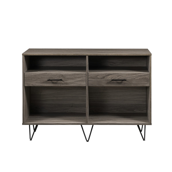 Walker Edison Croft Modern/Contemporary Hairpin Leg 2 Drawer Entry Console CRFL3KSG
