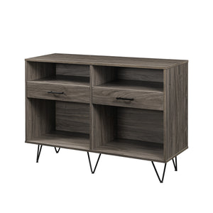Walker Edison Croft Modern/Contemporary Hairpin Leg 2 Drawer Entry Console CRFL3KSG