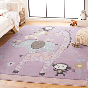 Safavieh Carousel Kids 120 Power Loomed Kids Rug Purple 8' x 10'