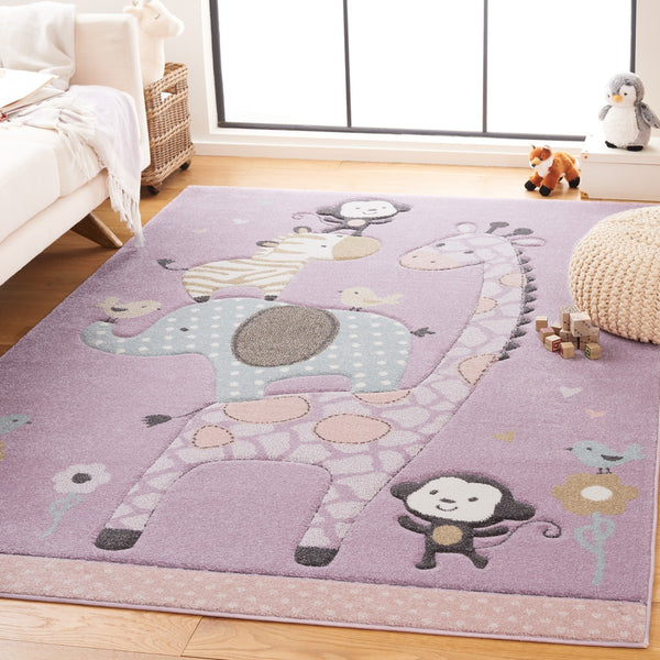 Safavieh Carousel Kids 120 Power Loomed Kids Rug Purple 8' x 10'