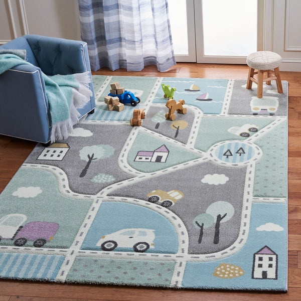 Safavieh Carousel Kids 193 Power Loomed 100% Polypropylene Kids Rug CRK193F-9