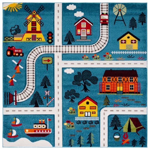 Safavieh Carousel Kids 197 Power Loomed 100% Polypropylene Kids Rug CRK197M-9