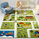 Safavieh Carousel Kids 197 Power Loomed 100% Polypropylene Kids Rug CRK197Y-9