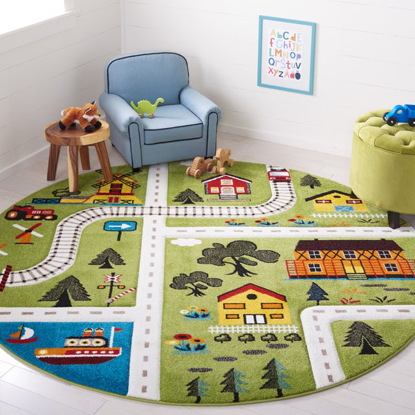Safavieh Carousel Kids 197 Power Loomed 100% Polypropylene Kids Rug CRK197Y-9