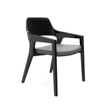 Beau Visitor Chair in Black with Seat in Gray - Set of 2