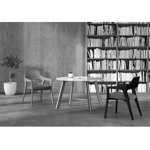 Beau Visitor Chair in Black with Seat in Gray - Set of 2