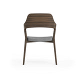 Beau Visitor Chair in Walnut with Seat in Gray - Set of 2