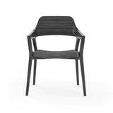 Beau Visitor Chair in Dark Gray with Seat in Charcoal - Set of 2