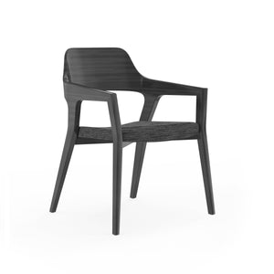 Beau Visitor Chair in Dark Gray with Seat in Charcoal - Set of 2