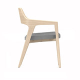 Beau Visitor Chair in Natural with Seat in Gray - Set of 2
