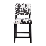 Corey Black Cow Print Counter Stool