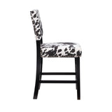 Corey Black Cow Print Counter Stool