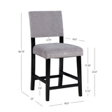 Corey Dark Gray Washed Velvet Counter Stool