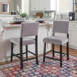 Corey Dark Gray Washed Velvet Counter Stool