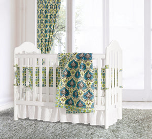 HiEnd Accents Salado Crib Set CS1005 Multi Face: 100% Cotton, Back: 100% Cotton, Filling: 80% Cotton,20% Rayon 36x45x1.5