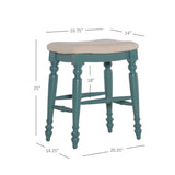 Marino Blue Backless Counter Stool