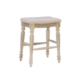 Marino White Wash Backless Counter Stool