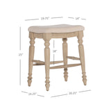 Marino White Wash Backless Counter Stool