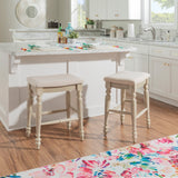 Marino White Wash Backless Counter Stool