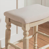 Marino White Wash Backless Counter Stool