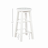 24 Inches Counter Stool White