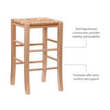 Gianna Backless Counter Stool Natural Set of 2