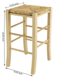 Gianna Backless Counter Stool Natural Set of 2