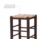 Gianna Backless Counter Stool Walnut Set of 2