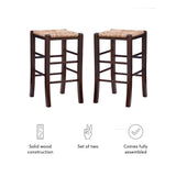 Gianna Backless Counter Stool Walnut Set of 2